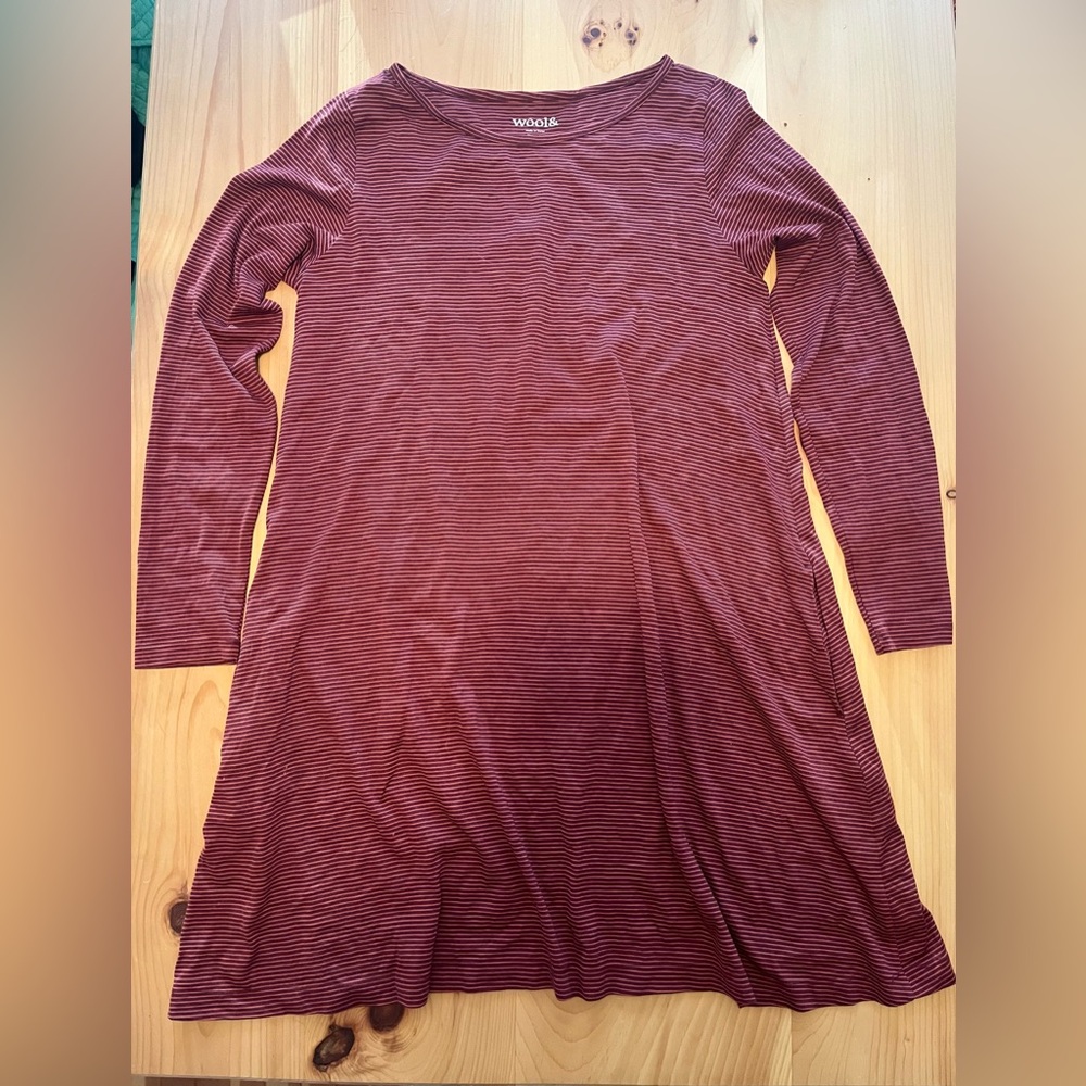 Wool& Rowena Swing Dress in Stripe M